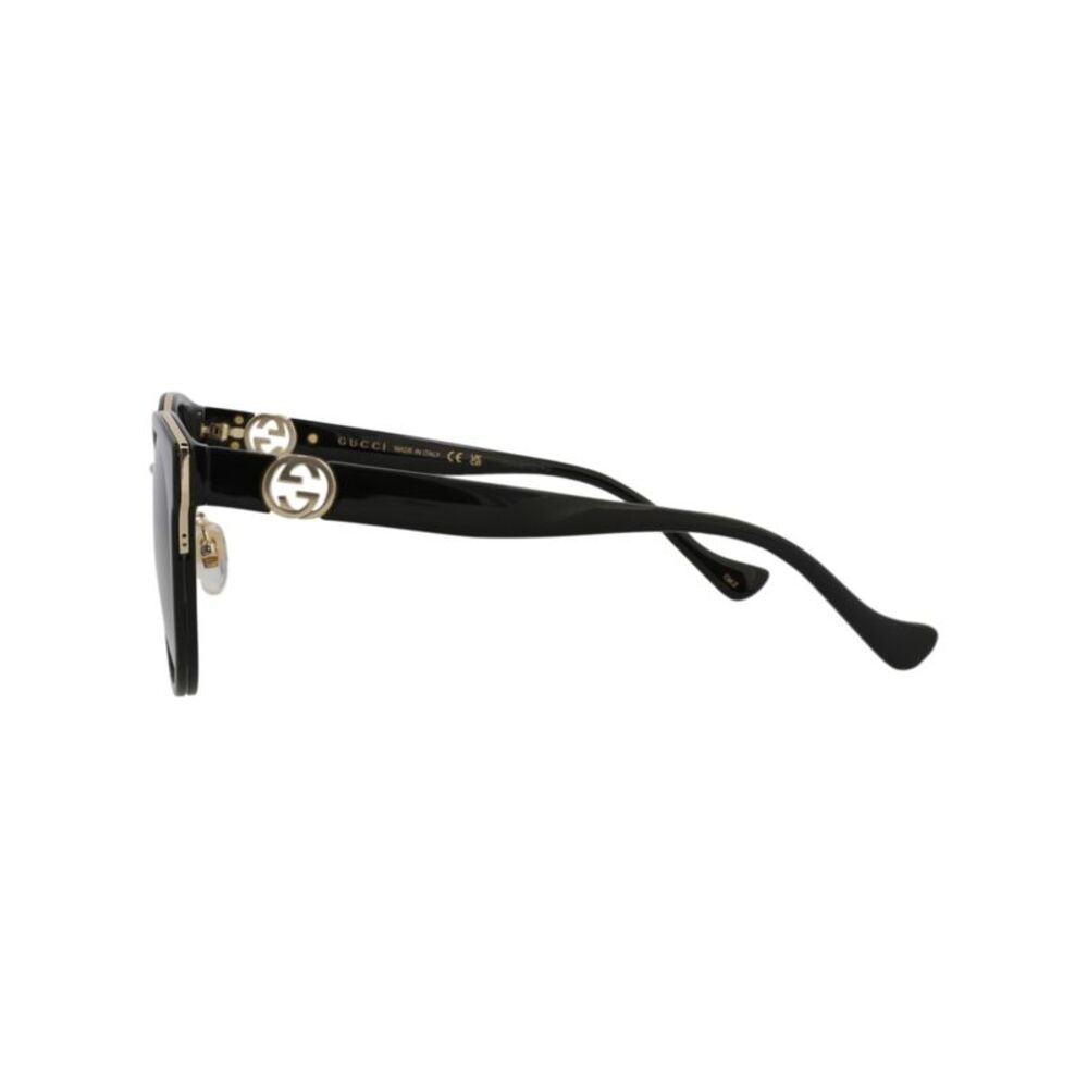 Gucci Round-Frame Injection Sunglasses Black Womens - Picture 3 of 6